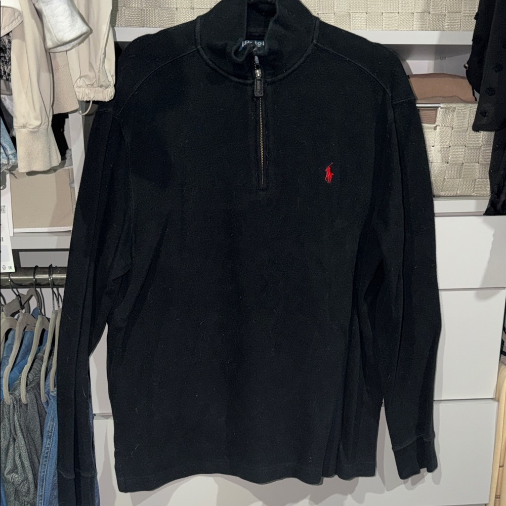Polo by Ralph Lauren Black Zip-Up Sweater for Men